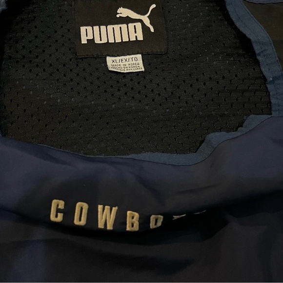 Vintage Puma Dallas Cowboys Pullover Windbreaker Size XL - Picture 2 of 2